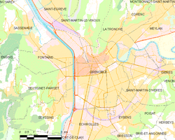 Map commune FR insee code 38185